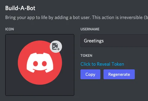 Discord bot with token